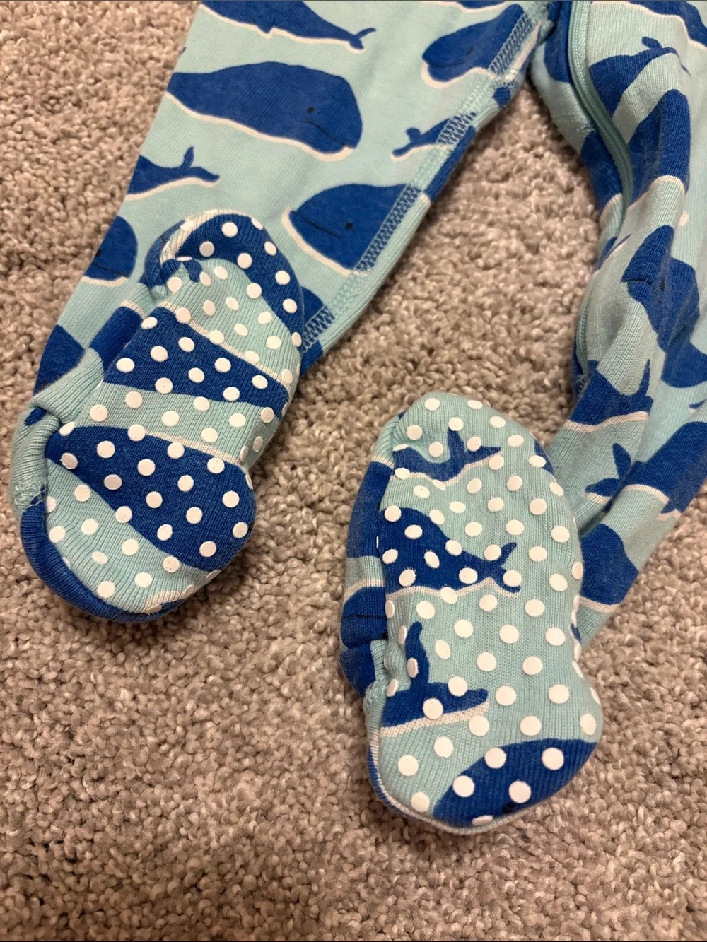 Hanna Andersson infant Footed whale Sleeper   6-12 months